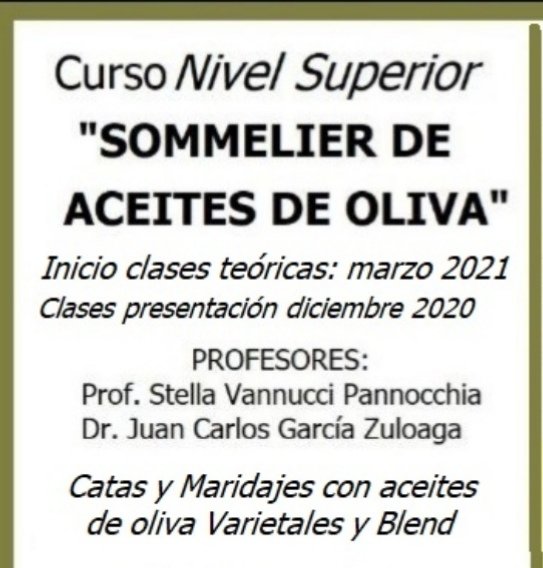GarciaZuloaga's tweet photo. Nuevo Curso para conocer todo sobre el Aceite de Oliva @stella_vannucci @AOVE13 @JornadaMendoza @Betiflu https://t.co/qsEl3TPEmg