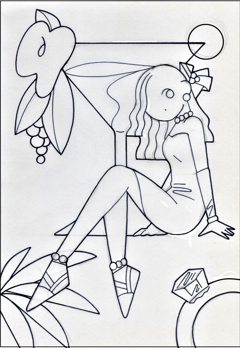 #皆さん線画と塗った後を見せてください
鉛筆画も✏️ 