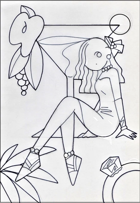 #皆さん線画と塗った後を見せてください
鉛筆画も✏️ 