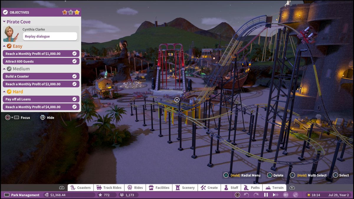 Cheeseball78's tweet photo. Enjoying learning the ropes! #planetcoasterconsole https://t.co/aeNlrIQ6th