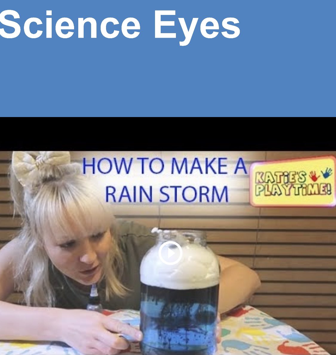 MrsDatreLB's tweet photo. How to make a rainstorm with @Katiesplaytime on Science Fun Friday!🥽🧪🌧  #predictions #observations #scienceeyes https://t.co/UR605iipgC