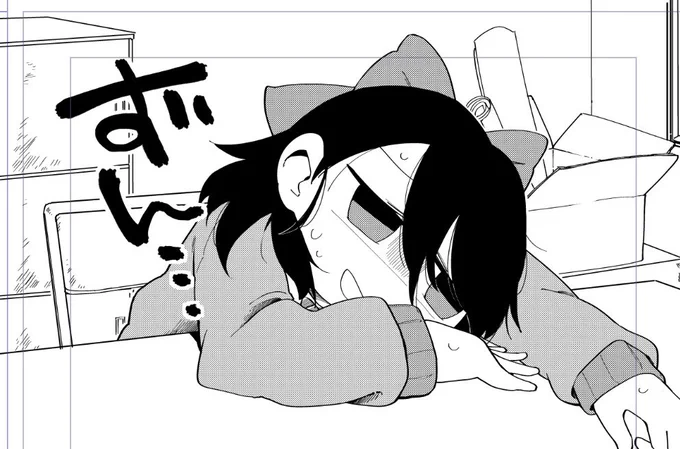 今の「間に合わないかもぉぉぉ………………」なヘラり具合にぴったりすぎる今描いてるコマ 