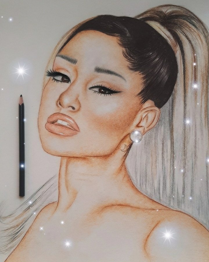 ArtCoskun's tweet photo. Young ARİANA QUEEN pop👑. Ariana Grande drawing has finished. Y'all i hope like this cute, sexy and beautiful girl. I love her self her music and she got huge fans, she literally Queen of Pop👸🏻 @ArianaGrande 

#ArianaGrande #positions #drawingtutorial #Arianators #drawing https://t.co/UDwlA1sM96