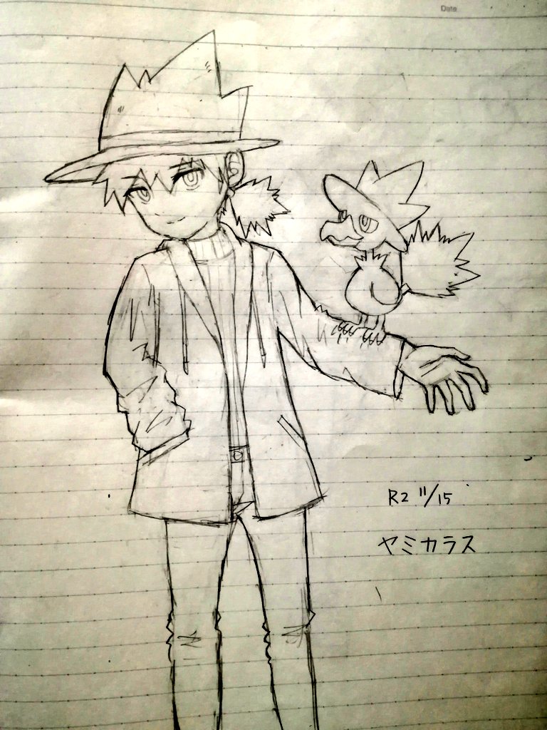 ヤミカラスくんの擬人化
#ポケモン 