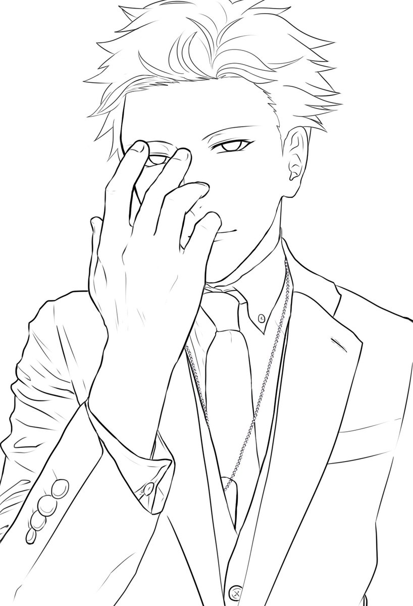 #皆さん線画と塗った後を見せてください 