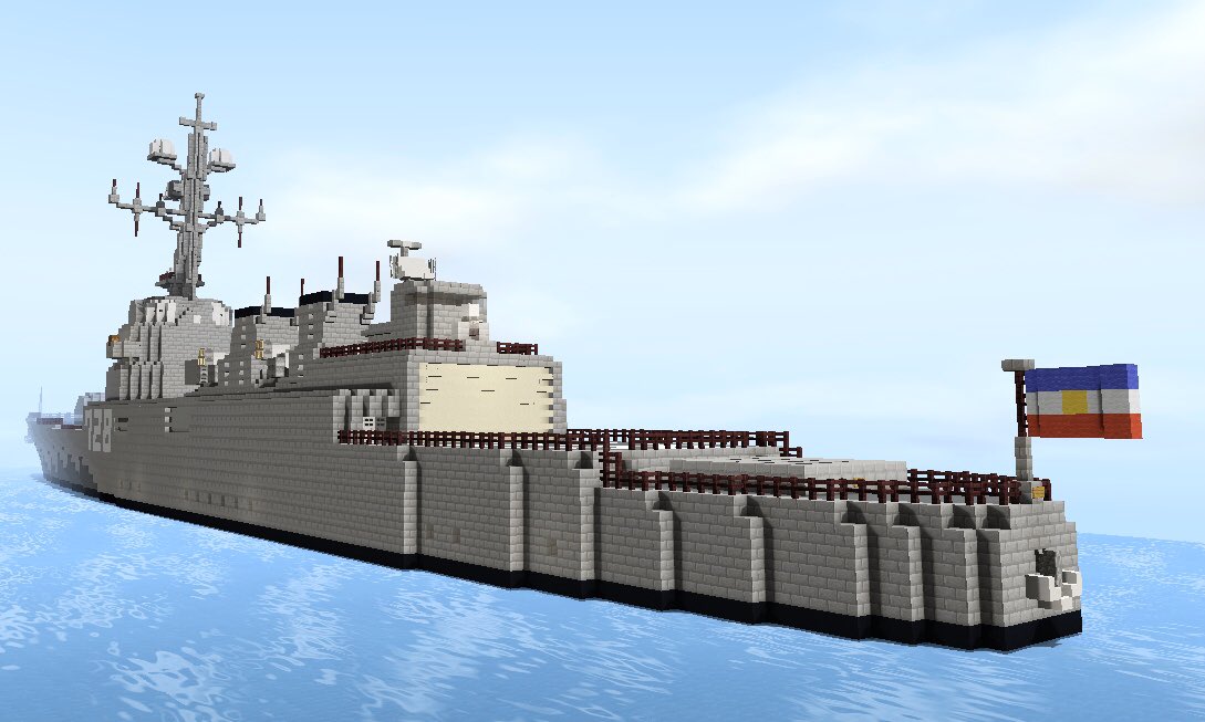 _koshian_'s tweet photo. 駆逐艦「朝涼型駆逐艦」
赤星兵器と漉餡連邦海軍工廠が共同開発した新型駆逐艦で2隻が建造された。1番艦「朝涼」2番艦「夕涼」
#Minecraft
 #Minecraft軍事部 
#マイクラBE https://t.co/W2gqGcj1Kl