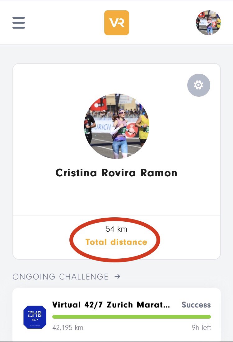 RoviraCristina's tweet photo. La magia de la #AVirtualMagicExperience de la @maratobarcelona y mi gafe con lo tecnológico.
Los primeros 22km no los conto (culpa mia por no descargar bien) pero ahora suma 54🤷🏻♀️
Dicho esto... me ha gustado🙂 pero como lo real no hay nada😉 https://t.co/ze2hDRgV2Z