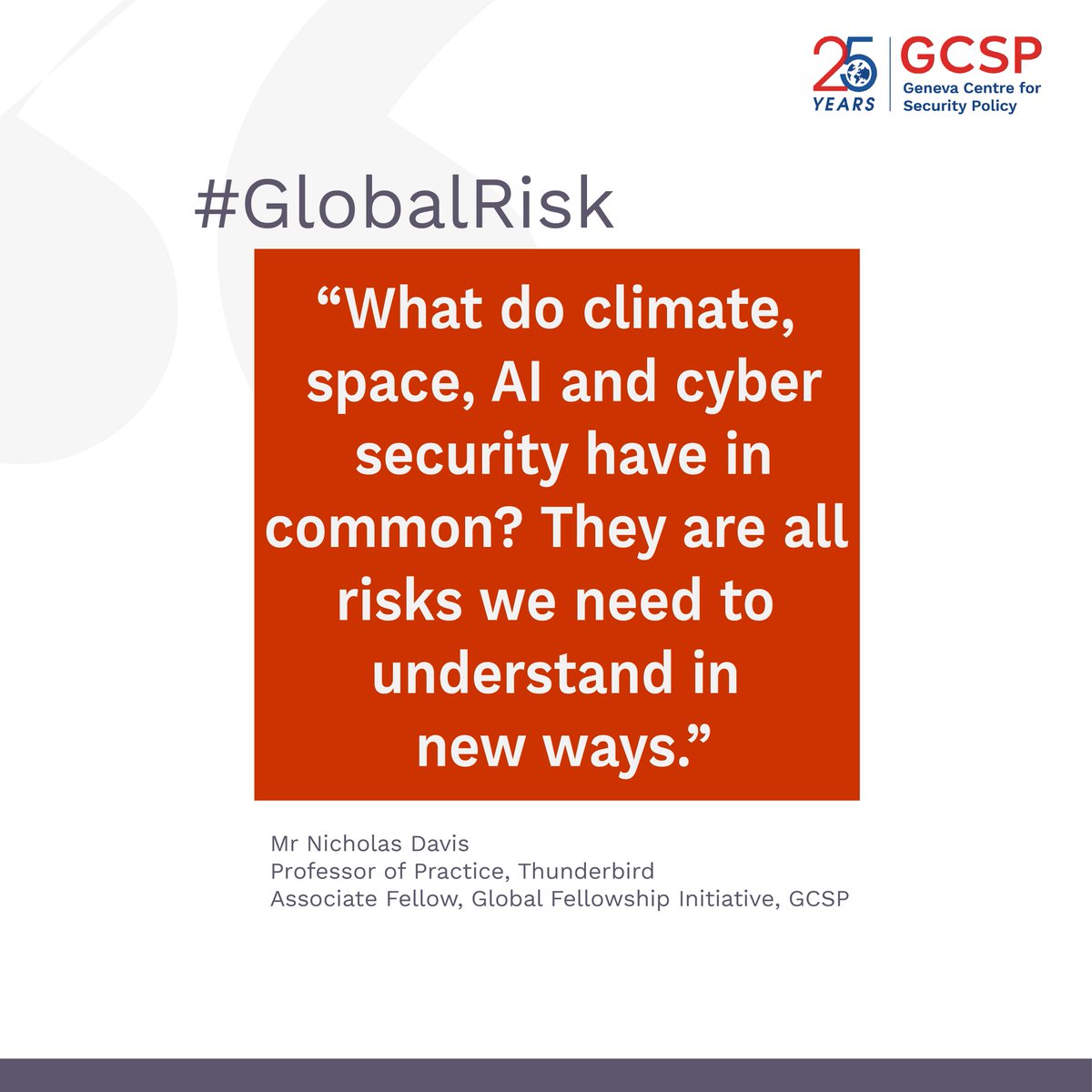 TheGCSP's tweet photo. Our new #VirtualLearningJourney will explore:
🚀 #Space
🌳 #Environment
💻 #Cyber security
🤖 #ArtificialIntelligence
Register now for "Looking at the Edge: Understanding the Frontiers of Geopolitical Risk and explore emerging risks in #geopolitics: https://t.co/Vjj8tT5NBl https://t.co/g3lNptjvbC