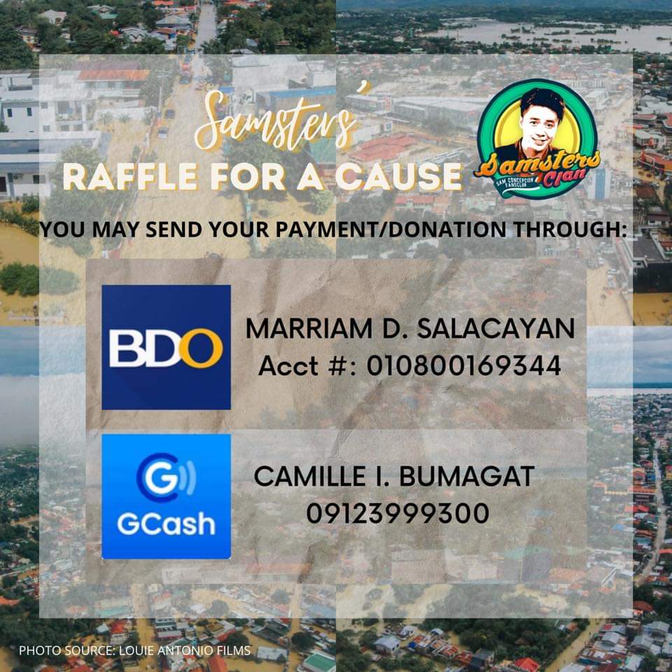 SAMSTERS1017's tweet photo. Hi, Samsters! Your 100 pesos could go a long way! 🙏 You may also get a chance to get a SAM C stuff from our generous Samsters/Admins! All proceeds go to a community affected by #UlyssesPH! 🙏

© @samsterarchive 
- https://t.co/p3UUvmMLjE
- https://t.co/4yIUoZvgbA
@SamstersOnline https://t.co/LQ4sTP7acM