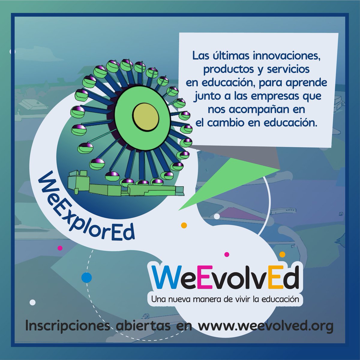 WeEvolv_Ed's tweet photo. ¡Súmate el 27 y 28 de Noviembre a ser protagonista del cambio!
Informate en nuestra web.
Inscripción Abierta - Cupos limitados.
#protagonistasdelcambio #meanimo #educacion #cambiarlaeducacionparacambiarelmundo #weevolved https://t.co/3GVtMfCZnR