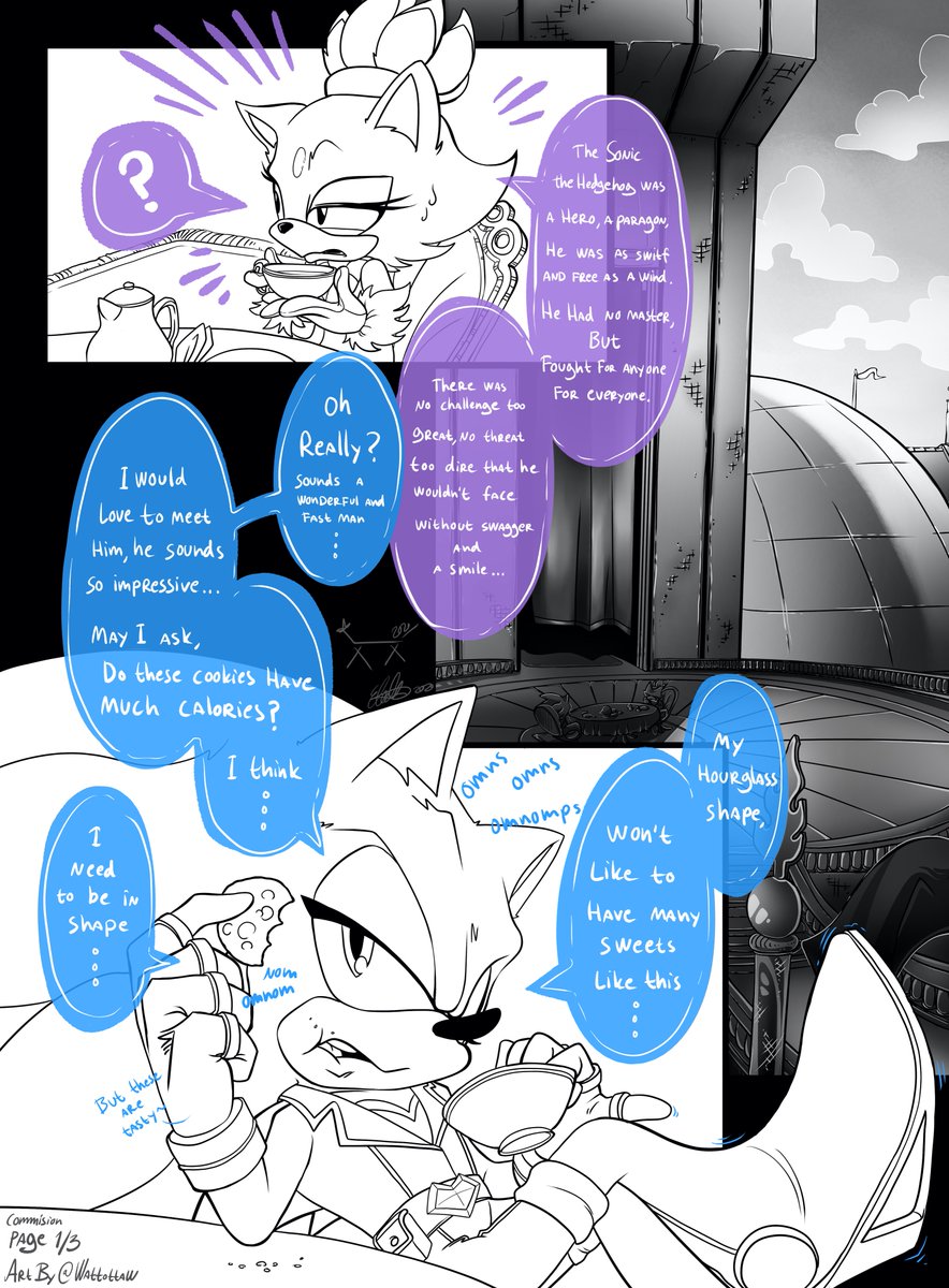 wattottaw's tweet photo. /COMIC_COMMISSION/
For @Bennink1991   Enjoy

#sonic #SonicTheHedgehog #blazethecat #comic #fanart #rougethebat #outfit #funny #issue31 #sonicandblaze #cookies #digitalart #manga https://t.co/KW2H8kSRM4