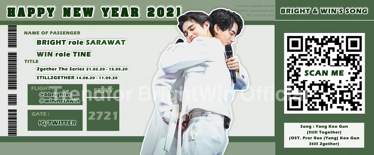 TrendFor_BW's tweet photo. เนื่องจากใกล้ปีใหม่แล้ว ทางบ้านเทรนด์เล็กๆ หลังนี้อยากจะขอบคุณทุกคนที่อยู่ด้วยกันมา ด้วยการมอบของขวัญเล็กๆ น้อยๆ ให้ทุกคน 

ทางทีมได้จัดทำ Boarding Pass ไบร์ทวิน สามารถรับได้ในลิงก์นี้เลยจ้า
https://t.co/HU18TaCfSf

*มีค่าจัดส่ง 20 บาท*

#bbrightvc
#winmetawin
#ไบร์ทวิน https://t.co/NXFfwiYabG