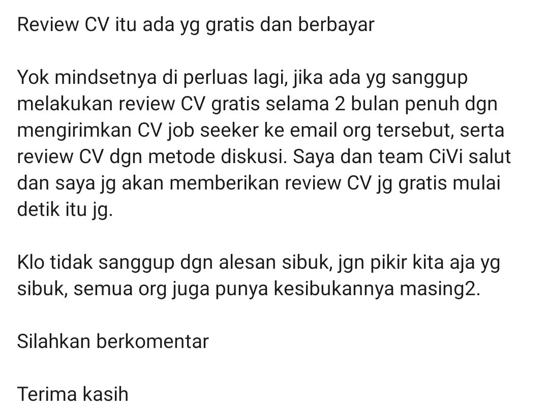 anaklinkedin's tweet photo. Hari Minggu disuguhin keributan cv gratis/berbayar 👀👀 https://t.co/PsMFxJnBY4