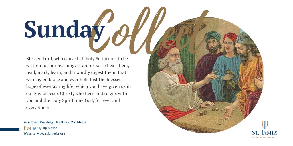 Sunday Collect.

#WeAreStJames #BatonRouge #downtownBatonRouge #StJamesEpiscopalChurch #Episcopal #churchonline #SocialDistancing