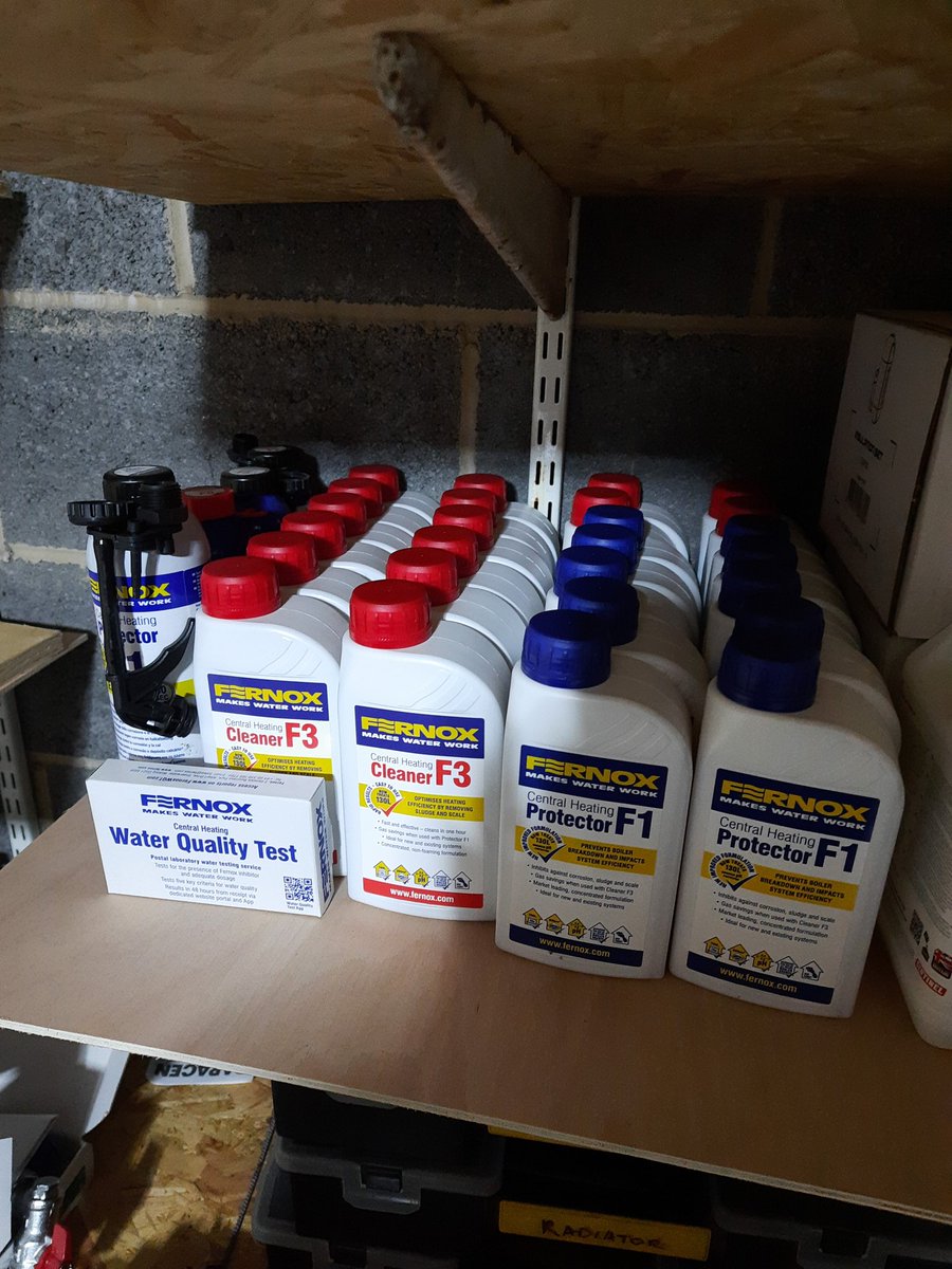 CDRoberts11's tweet photo. All stocked up ready for winter @Fernox 👍🏼 https://t.co/3FW4Ev2EGA