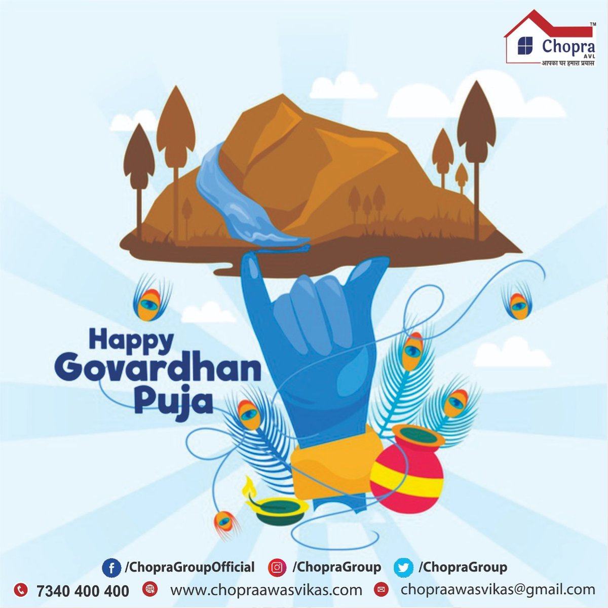 ChopraGroup's tweet photo. Happy Govardhan Puja

#festival #jaipur #govardhanpuja #govardhan #home #realestate #ChopraGroup #chopraawasvikas https://t.co/bprus4TLRS