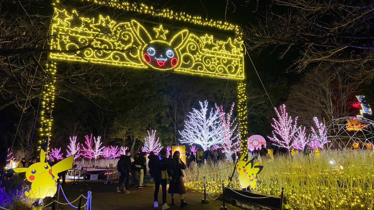 1年分の電飾を見た！イルミも最高⚡️✨ ピカチュウの電気で灯されたの