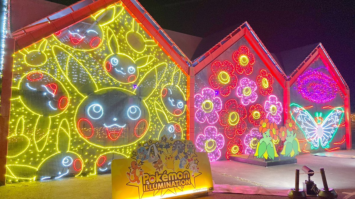 1年分の電飾を見た！イルミも最高⚡️✨ ピカチュウの電気で灯されたの