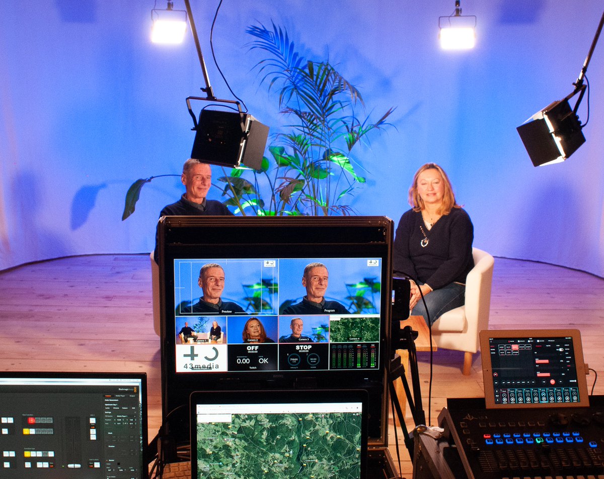 43Media's tweet photo. Welcome to the 43 Media live streaming studio: A fully professional, multi-camera live streaming service from our own studio in the Haute-Loire. It’s the perfect way to broadcast yourself to the internet. Get in touch with us today to set up your own live stream! https://t.co/UV9zDtWsBy