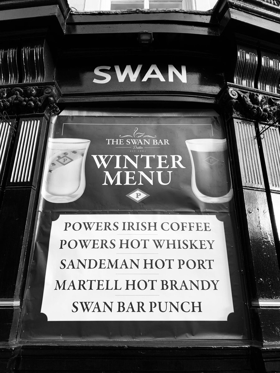 theswanbar1661's tweet photo. We are open for winter warmers from 1-6 ⁦@DPowerswhiskey⁩ ⁦@Powers_Whiskey⁩ ⁦@VisitDublin⁩ ⁦@dublinbypub⁩ ⁦@JoeBiden⁩ ⁦@U2⁩ ⁦@IrishDistillers⁩ ⁦@DublinTown⁩ https://t.co/znOqooT9RF