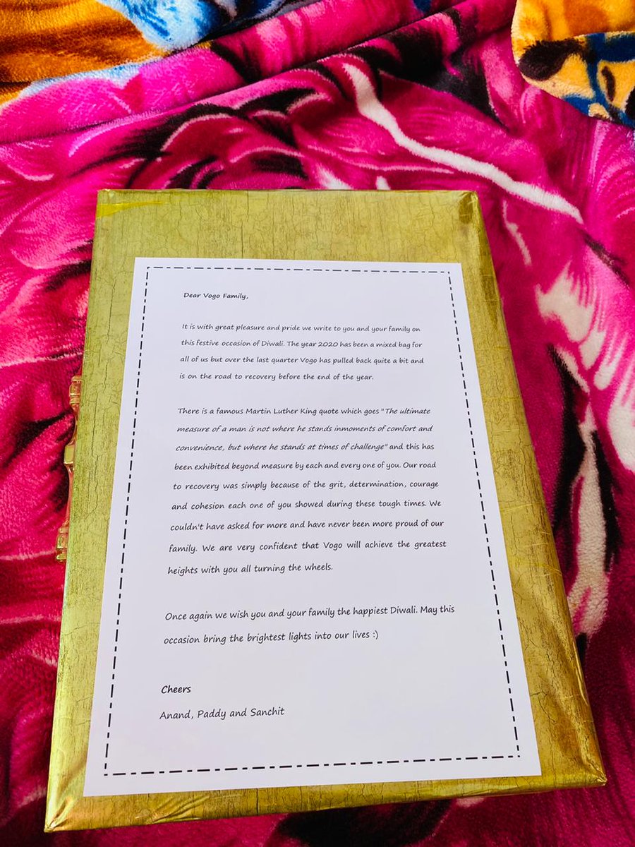 Vogo_rentals's tweet photo. A socially distant Diwali, but a happy one nonetheless! 
Keeping the festive spirit high in all of us, this Diwali, we thanked our peers by sharing a small token of gratitude &amp; appreciation 

Brightening up a smile on everyone's face, here's how we celebrated a safe #Diwali :) https://t.co/kD06rI70Fp