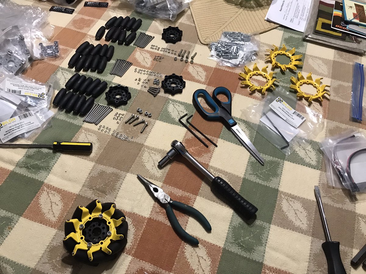 ftcteam8645's tweet photo. This transformation was not a 5 minute process, but the blue wheels are going to look great on our chassis. @FTCTeams innovate. #LetsGoBildaTogether https://t.co/71mR07Ukrt