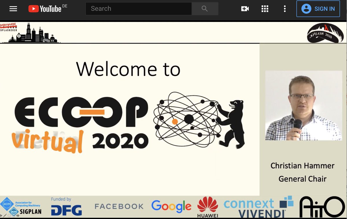 ECOOPconf's tweet photo. And we are #live! #ECOOP20/@splashcon
Clowdr: https://t.co/LDu7ah0qRv
YouTube Stream: https://t.co/RJhDi0iHsZ https://t.co/XDRQ0fWMbC
