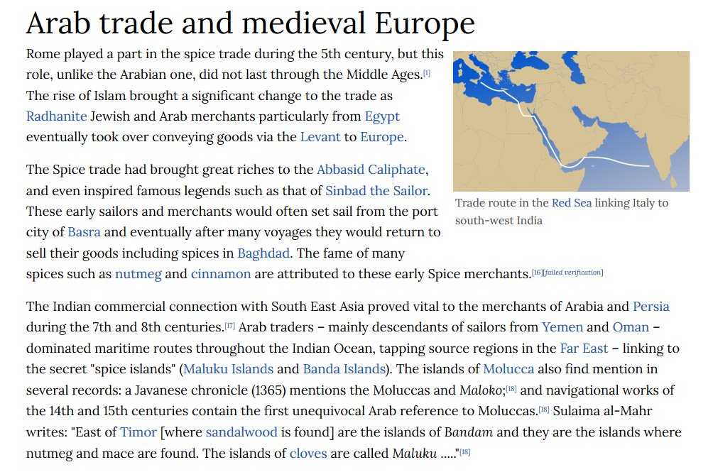  https://www.wikiwand.com/en/Spice_trade&nbsp;So, the Indians connected the Levantine, Middle Eastern, Arabian trader networks with the East Asian ones, acting as brokers and trusted intermediaries where the trades could be safely made in Kerala's entrepot markets.