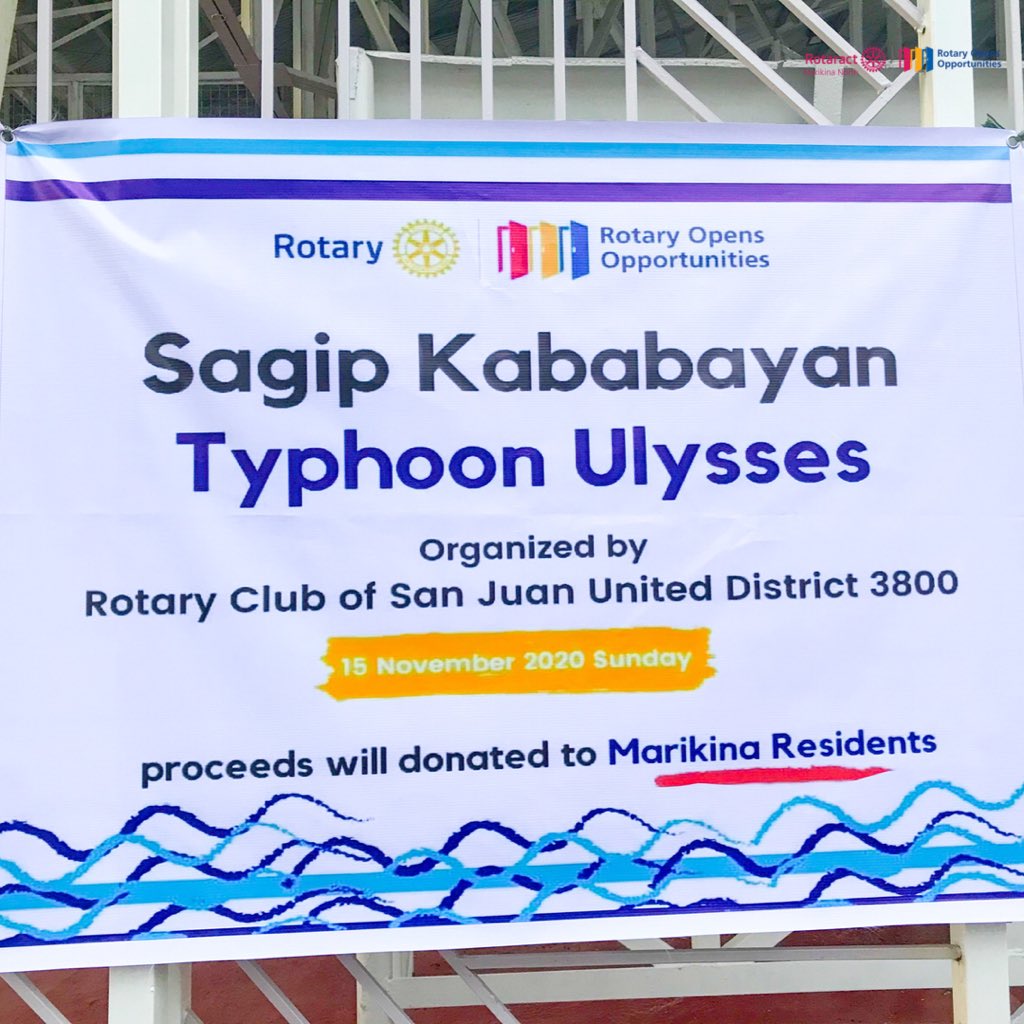 RotaractMN's tweet photo. RAC MN visited and helped in repacking in the Ulysses Ops Center of Sagip Kababayan, a joint relief drive initiated by our Rotarians, 19 Rotary Clubs of R.I District 3800! 

Relief goods will be distributed in various baranggays in Marikina City.

#RotaryTransforms https://t.co/sYZWP9Cpx5