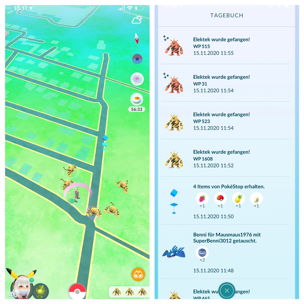 Mausmaus1976's tweet photo. Den #PokemonGOCommunityDay zuhause gespielt aber #Elektek ist ein Ballfresser 😝 daher nur 2 Stunden gespielt.
Ein perfektes für PvP und ein 96er 😎
2 mal Glückstausch 🤗
#PokemonGO #GOsnapshot https://t.co/bZ9wNPgcyH