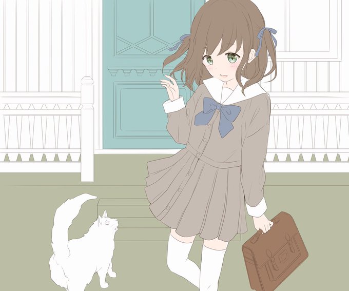 #皆さん線画と塗った後を見せてください 
