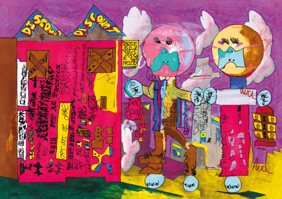 'Discount Shopper' by Leomi Sadler - Double sided A2 poster published by landfilleditions.com