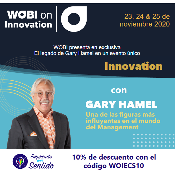emprende_sentid's tweet photo. Nuevo evento de WOBI on Innovation 🔝💯

Gary Hamel hablará sobre la importancia de la #innovación en la #estrategiaempresarial 💡📈🚀
#management

23, 24 y 25 de noviembre
Adquiere tu entrada https://t.co/slqsqzYTPL
Código de descuento WOIECS10
Válido hasta el 20 de noviembre https://t.co/JKWIA9pq0P