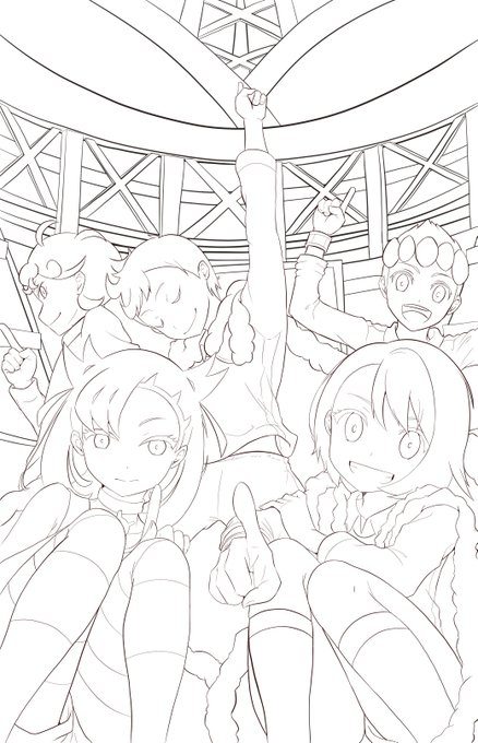 #皆さん線画と塗った後を見せてください 