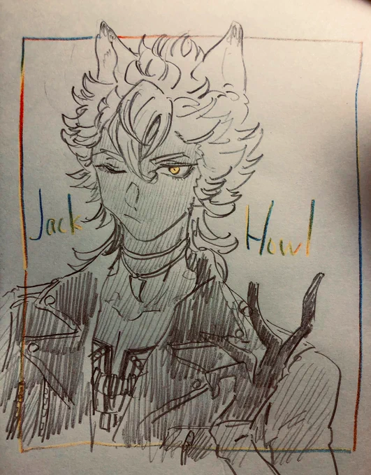 #私の絵柄で見てみたいキャラっていますか  
ジャック・ハウルどの 
