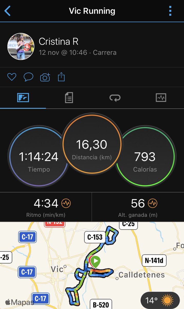 RoviraCristina's tweet photo. Pues los 42km🏃♀️ de la #AVirtualMagicExperience para sumar a los @KMSxELA https://t.co/MkI4qpqM8k