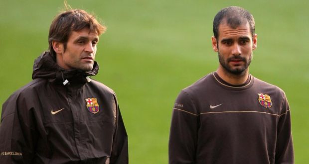 Après avoir pris sa retraite en tant que joueur, Guardiola a entraîné l'équipe B du Barça , avec qui il a remporté la Tercera División , et a pris le contrôle de la première équipe en 2008. Lors de sa première saison en tant que directeur de l'équipe première, il a remporté