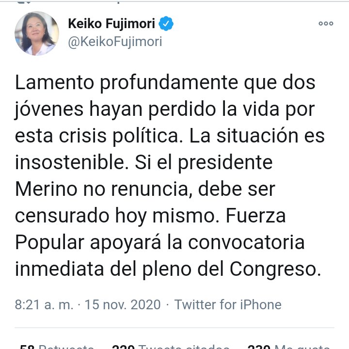Tú empezaste todo este ciclo de crisis politica desde que no aceptaste tu derrota ¡Trabas, obstruccionismo, abusos y prepotencia con tus 73 borregos! Con tus nuevos congresistas te sumaste al golpe ¡Tú también te irás al basurero de la historia Keiko Fujimori!