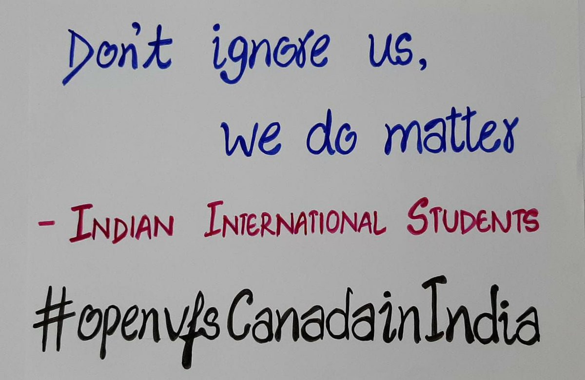 jenil_33's tweet photo. Sir it's time to support your Indian students but instead of that you are ignoring us @nadirypatel 
#openvfsCanadainIndia https://t.co/amcf5zHgX1