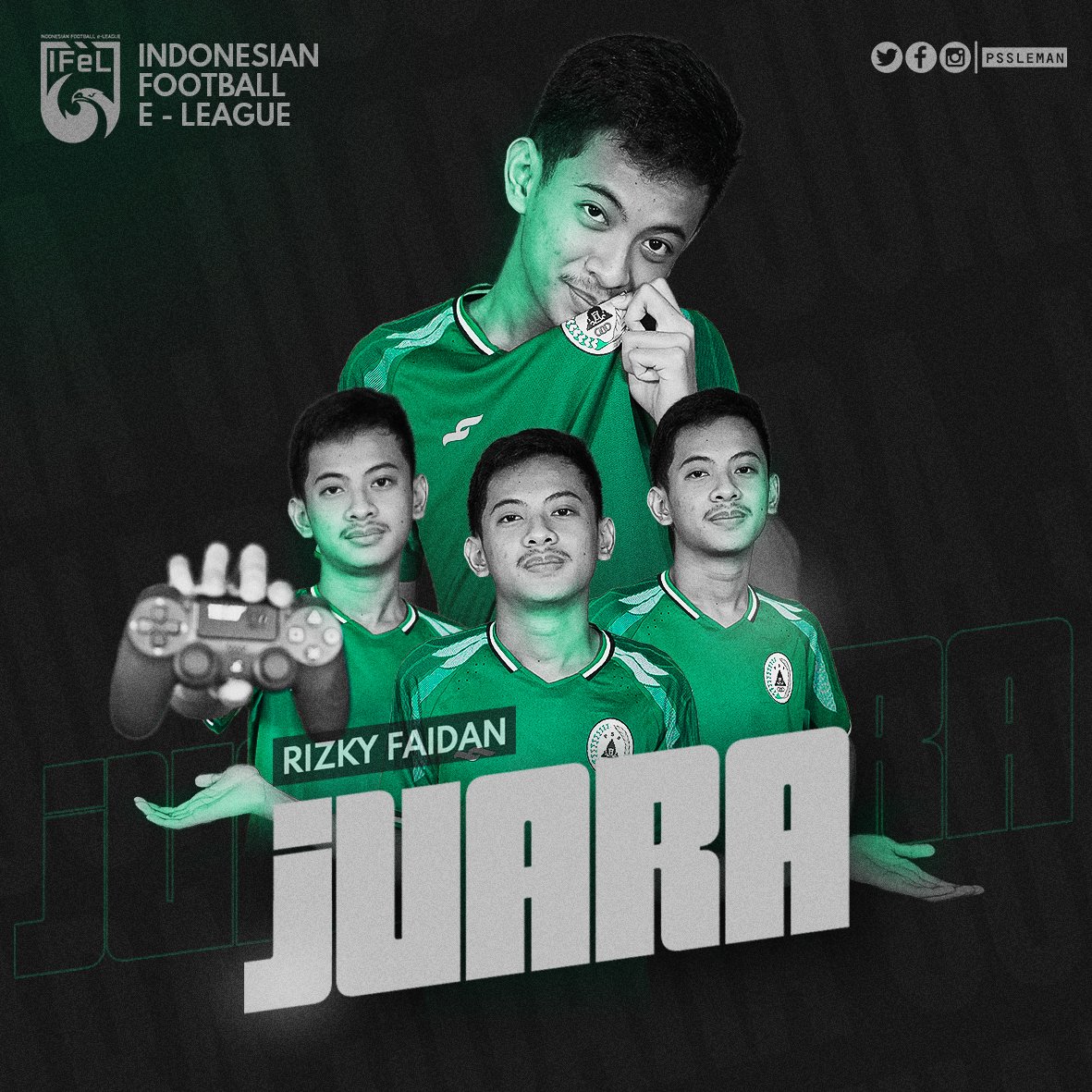 PSSleman's tweet photo. Player e-Sport Terbaik bersama Tim Terbaik di ajang IFeL 2020.

J.U.A.R.A!

#PSSleman #COSE #IFeL #IndonesianFootballeLeague
#nothingisimpossible https://t.co/HGPqwmMNjo