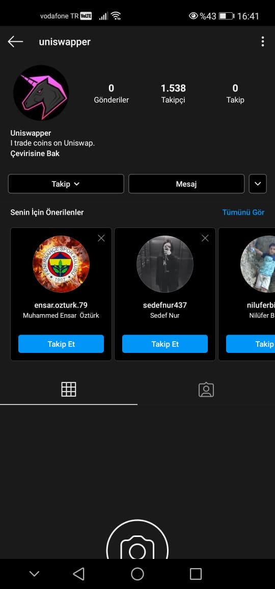 FCrypto2021's tweet photo. @Uniswapgems I followed @Uniswapgems Done 
0x25FB6a2730570702f9B2b5EbA96a3Cbb5e5b7FC3 https://t.co/pvmW8gpYXF