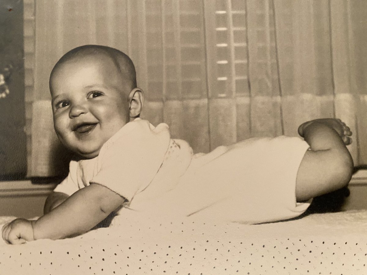Neil_Lithgow's tweet photo. Obligatory baby photo to celebrate my 50th (and WORST) year on this Earth.  (Yes, I’m aware that even back then, I was totally working it !). #fiddy #stillthinkimlate20s https://t.co/V8qO0kNg9f