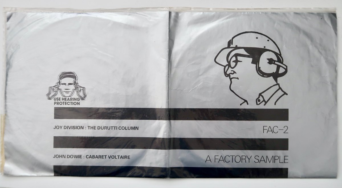 Peter Saville's groundbreaking 1978 design for the first record released by Factory #FontSunday #UseHearingProtection <a href="/DesignMuseum/">the Design Museum</a>