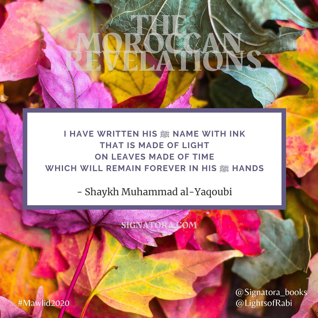 LightsOfRabi's tweet photo. Sayyiduna Shaykh Muhammad Al-Yaqoubi will be going live on YouTube at 2pm GMT!
In Defence of the Prophet Muhammad ๏ทบ
Watch here ๐๐ผ https://t.co/j7roCTKFSN
#Signatora #Signatora_books #MoroccanRevelations #LightsofRabi #Mawlid2020 #ProphetMuhammad #ShaykhYaqoubi #Islam https://t.co/7CngSLcGxr