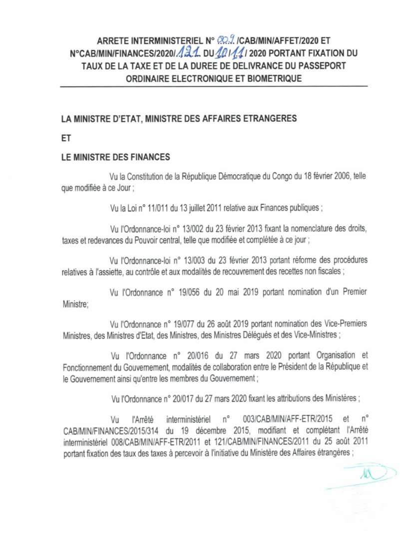 Mbulayi650's tweet photo. Le passeport congolais à 99$ équivalent en franc congolais pour les résidents en Rdc, 100$ pour ceux qui sont à l'extérieur du pays. https://t.co/nB5FUQllxq