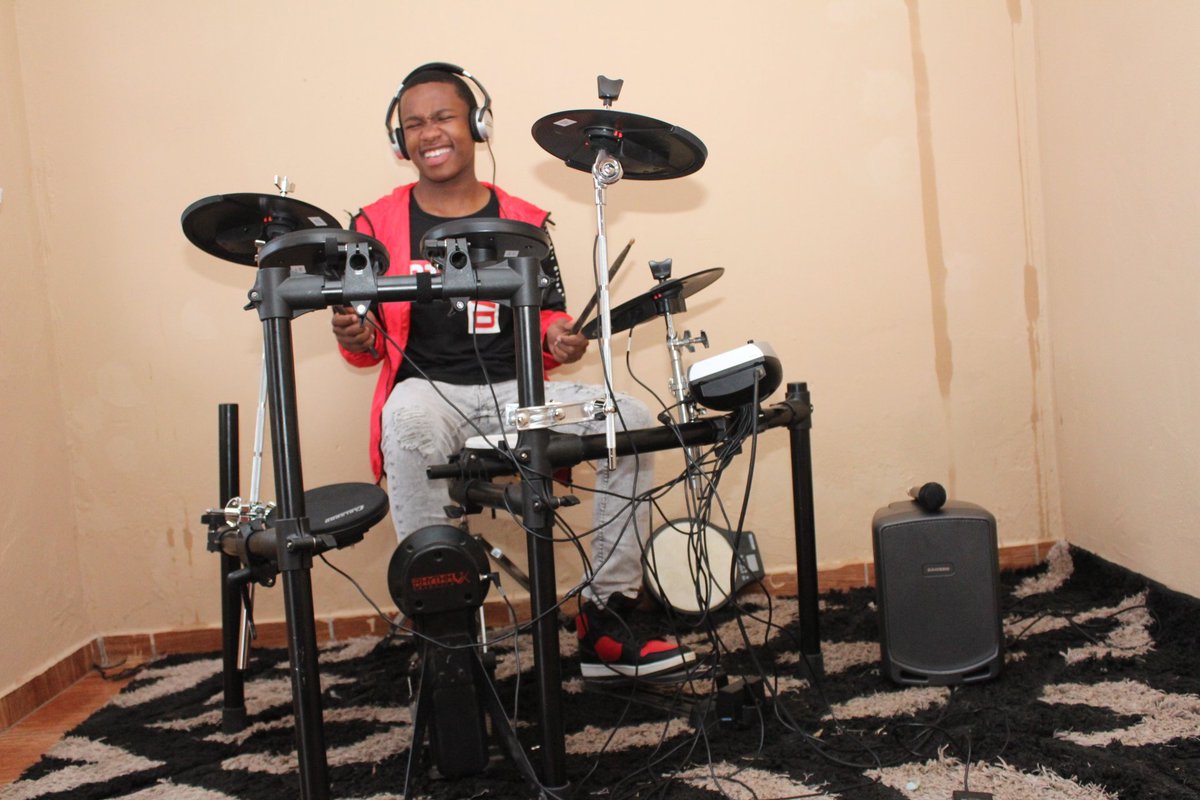 He used to annoy me so much with all this drum talk and randomly hitting the table imitating drums that was about a year ago, I only saw the passion when I saw the whole bucket set up, that's when I took him seriously...