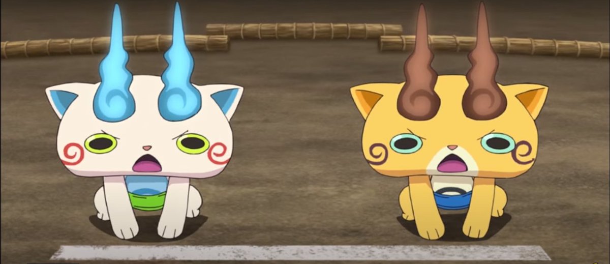 ゼロワン大夫 お相撲さんの格好のコマさんとコマじろう 本当に可愛い アニメで二人の対決を期待していたけど 描かれなかったのが残念 年齢が300歳ということなので 江戸時代の神社の奉納相撲に人間に化けて参加したようなエピソードが次のシリーズでは