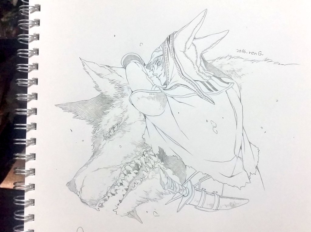 #皆さん線画と塗った後を見せてください

だいたいシャーペン落書きを取り込んでます。 