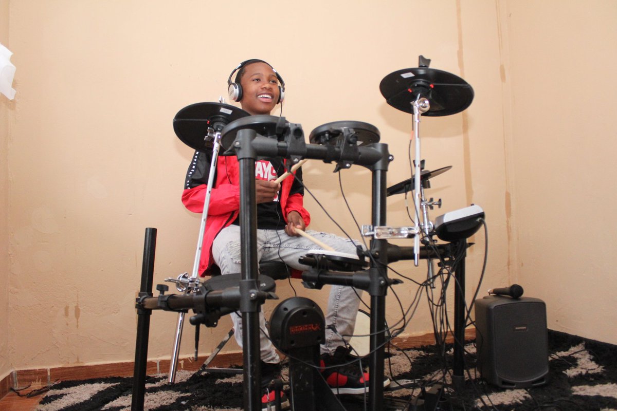 He used to annoy me so much with all this drum talk and randomly hitting the table imitating drums that was about a year ago, I only saw the passion when I saw the whole bucket set up, that's when I took him seriously...