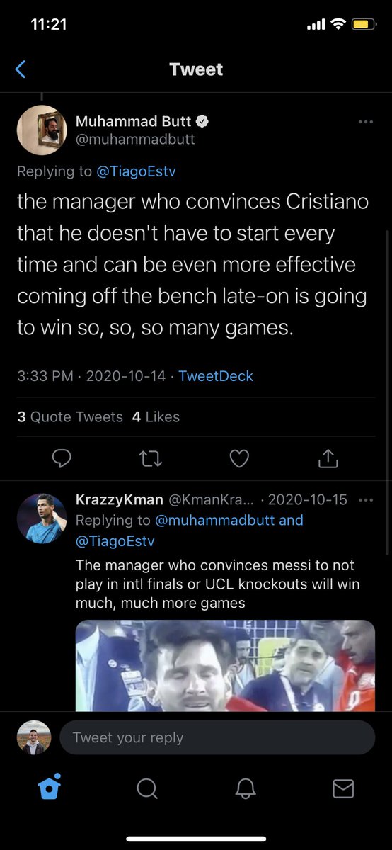 Muhammad also has this obsession with downplaying ronaldo to a bench role. Whenever he goes one game without scoring every next article on squawka is how Ronaldo should be a bench sub... so Messi this season should be....? What exactly???